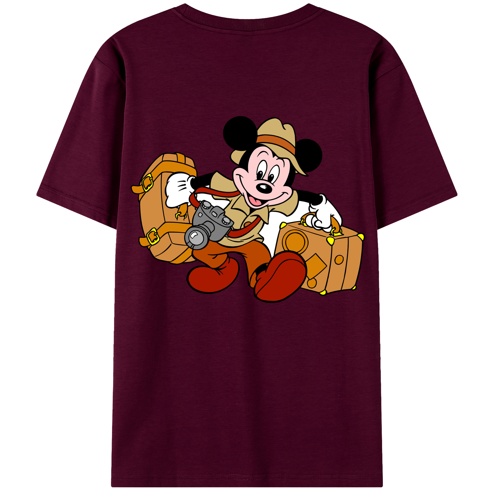 （画像用） ミッキーマウス Mickey Mouse レディース半袖Tシャツ(バックプリント)